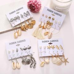 2020 wholesale summer fashion jewelry girls shell earrings sets for women