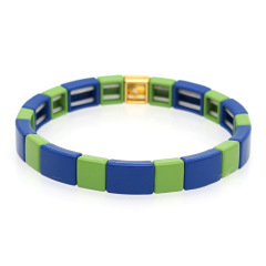 Amazon Ins Hot Sale Jewelry Alloy Plainted Rainbow Colorful Enamel Bracelets