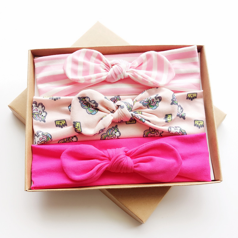 Boutique elastic materia flower girl hair bows headbands hair bands