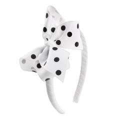 Hot personalized polka dot fabric bow hair band flower girl headbands