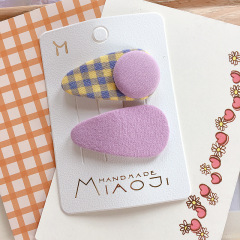 New design 2pcs/set cute mCandy-colored big buttons girls baby hair clips for kids