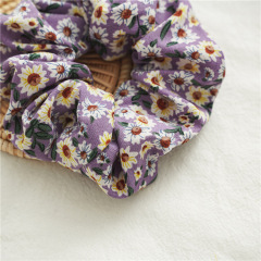 New 2020 Korean Hair Accessories Colorful Printed Elastic Hair Band Hair Ties Fabric Flower Scrunchies For Women