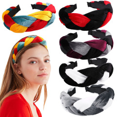 2020 amazon ins fancy winter crochet twisted hair band headband hair accessories for women