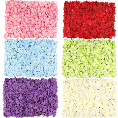 3d wedding party decorative pink and white artificial silk rose flower wall