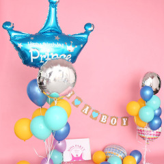 Wholesale foil cartoon latex balloon for parti gender reveal party favors