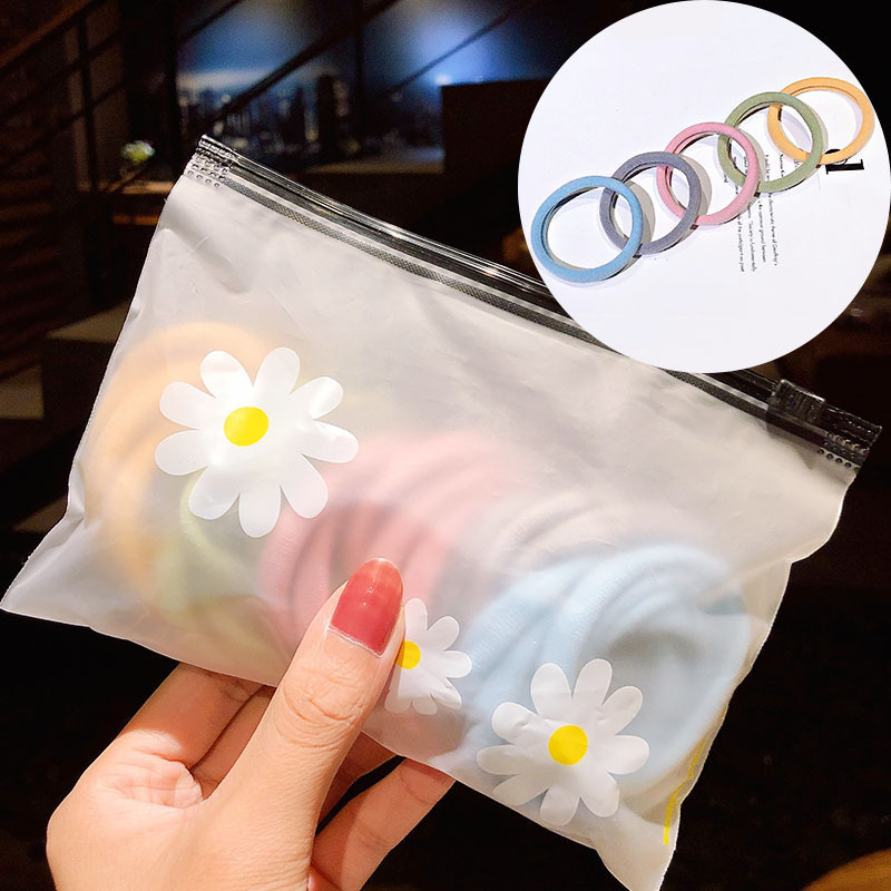 Wholesale cute 25pcs/bag colorful basics rope elastic hair tie for girls hair accessories