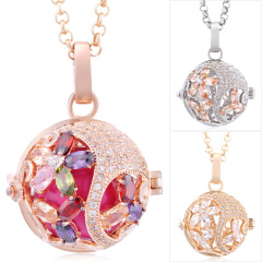 fashion Large Hollow Cage Mexican Chime Magic Box Pendant Pregnancy ball necklace