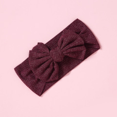 2020 new arrival newborn solid color soft bowknot elastic girls baby headbands