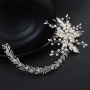 Wholesale  headdress temperament rhinestone crown garland pearl flower bridal hairbands
