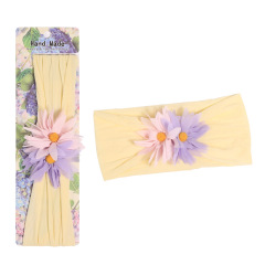 Handmade girls adjustable elastic  3d rose flower child chiffon headbands
