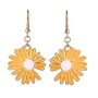 New Design INS Hot Summer small fresh alloy girls sunflower long daisy earrings