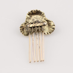 Victoria crystal rhinestone headwear ladies pearl flower metal diamond  Hair combs