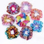 wholesale fancy Women Fashion Scrunchies rainbow Solid Color Check Ponytail Holders girls elastic flat hair tie wholesale fancy Women Fashion Scrunchies rainbow Solid Color Check Ponytail Holders girls elastic flat hair tie