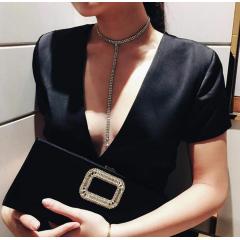 fashion bling jewelry rhinestone necklace Choker For Women lady