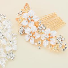 Fashion rhinestone alloy flower bridal Hair Accessories wedding hair comb