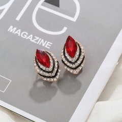 Fashion earrings 2020 women's multicolor bling  rhinestone hoop earrings crystal