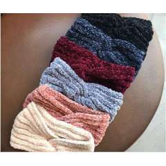 2019 new style winter cross knit wool super soft hair accessories headbands