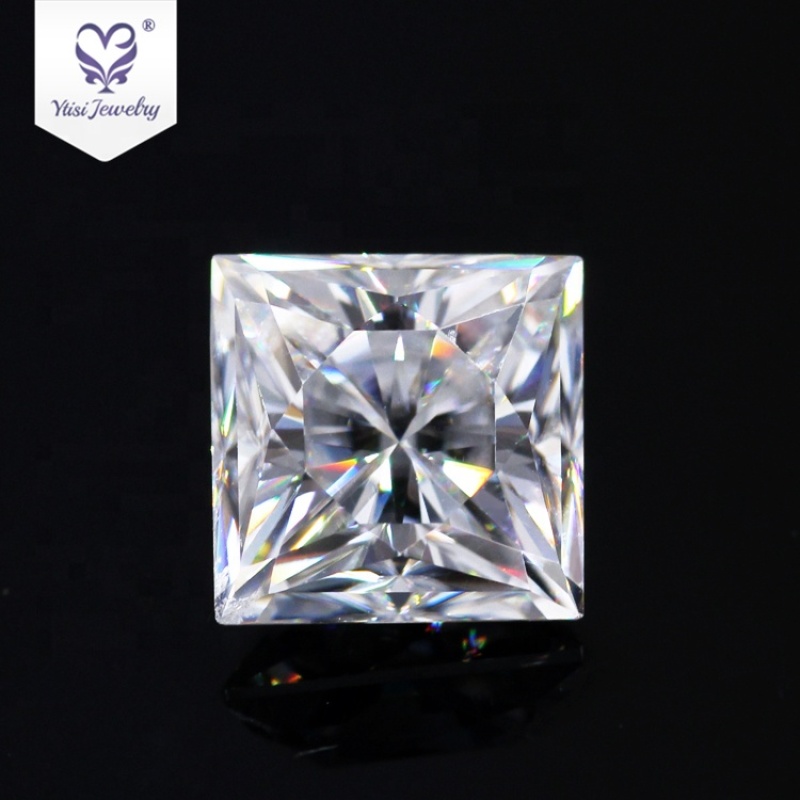 VVS clarity jewelry making 5.5mm 1carat princess cut moissanite VVS clarity jewelry making 5.5mm 1carat princess cut moissanite