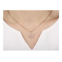 2020 design custom jewelry for women snowflake earnings stainless steel necklace