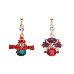 Fashion women 925 sterling silver pearl Peking Opera chinese style earring