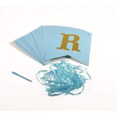 Blue paper fan fringe curtains latex balloon baby shower party favors