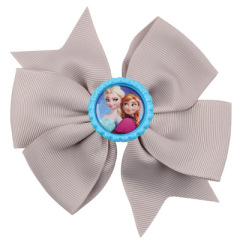 New 2020 popular fancy Elsa big bow knotted baby hair clips for girls hair accessories