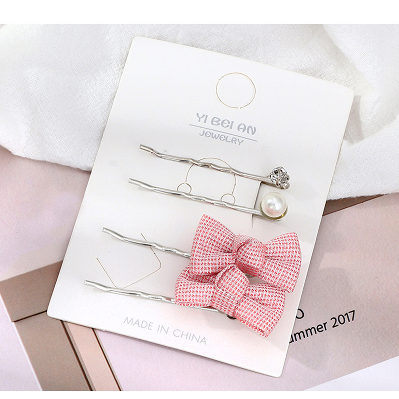 Fashion Korean hair accessories rhinestone pearl bow hair clips hairpin Fashion Korean hair accessories rhinestone pearl bow hair clips hairpin