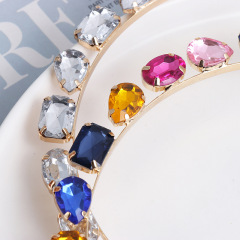 2020 new custom glitter blingbling pearl hairband women acrylic crystal rhinestone headband
