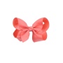 Solid color 10cm hair ornament rib child bow hairpin hair tie metal pom pom hair tie