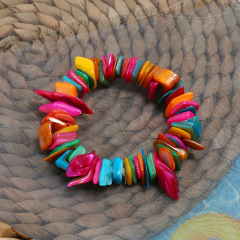 2020 new amazon ins fancy fashion girls color handmade hand leg shell bracelet for women