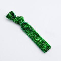 solid colors Sequin Scrunchy Elastic Ponytail Holder Girls Hair Bow hair bands