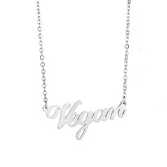 Handmade Customized Cursive Font Name plate Pendant choker Stainless Steel name necklace personalised