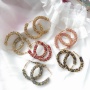 2020 Amazon hot sales multicolor metal designer popular brands crystal earrings for women