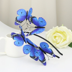 2020 new arrival amazon hot sale fabric butterfly hairband for girls kids