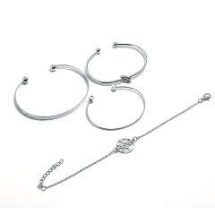 2020 new amazon ins wish 4pcs fashion girls women's fashion bracelet charm jewelry set for women