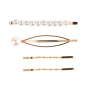 Women Geometric Shape wedding Metal Hair Accessories pear Hair pins