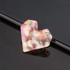 2020 new arrival ins influencers love shape acetate candy color acrylic hair clip