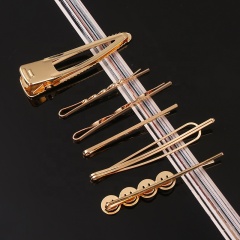 2020 Ins wholesale hot quality gold silver metal custom accessories set hair claw clip