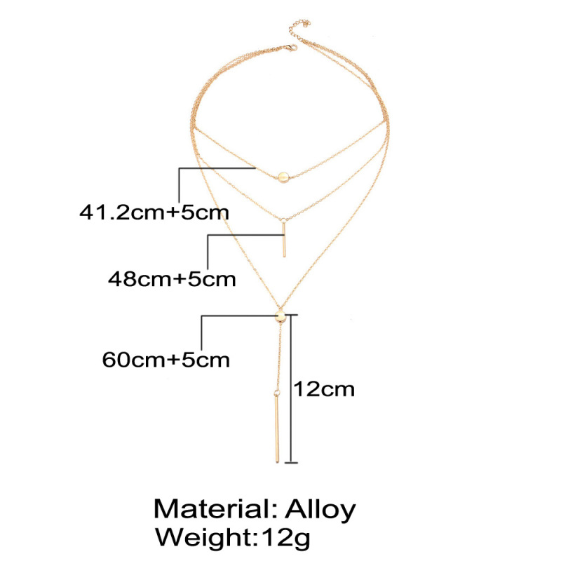 Cheap wish Amazon best seller bohemian women gold layer chocker multi three layered necklace Cheap wish Amazon best seller bohemian women gold layer chocker multi three layered necklace