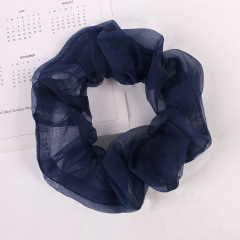 Wholesale fashion bulk custom women girls elastic organza hair scrunchies