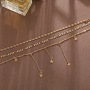 wholesale Amazon ins hot creative retro simple alloy pentagram multi layer necklace