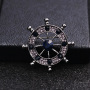 New Arrival fashion Designer Jewelry rhinestone Men Suit Anchor brooches
