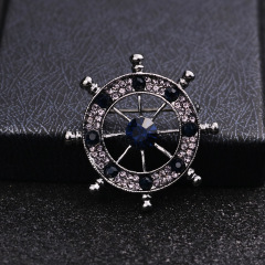 New Arrival fashion Designer Jewelry rhinestone Men Suit Anchor brooches