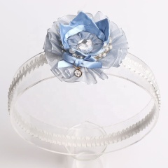 New children's crown flower headdress rhinestones bows pearl 2mm shower hair band