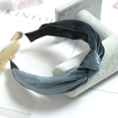 Sold colors Bunny Ears Bowknot Hair Accessories Cloth Wrapped women hair Hoops