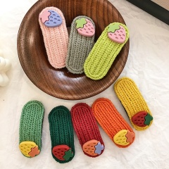 Korean autumn fashion bulk knitted wool hairpin accessories hair ball flower animal hair clip