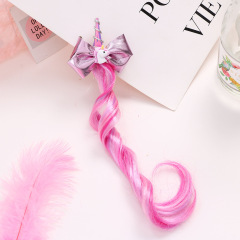 Girls barrette pour cheveux epais glitter unicorn baby bow hair clip
