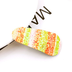 2020 fashion baby hair accessories rainbow gradient sequins hair clips for girls