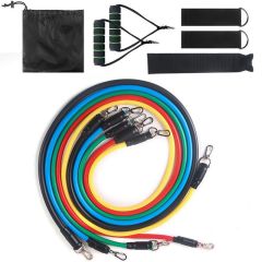 Hot selling Home Workouts Yoga Fitness Natural Latex 11 Pcs Resistance Band