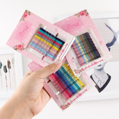 Korean simple women colorful wave pattern steel bobby pins sets for girls Korean simple women colorful wave pattern steel bobby pins sets for girls